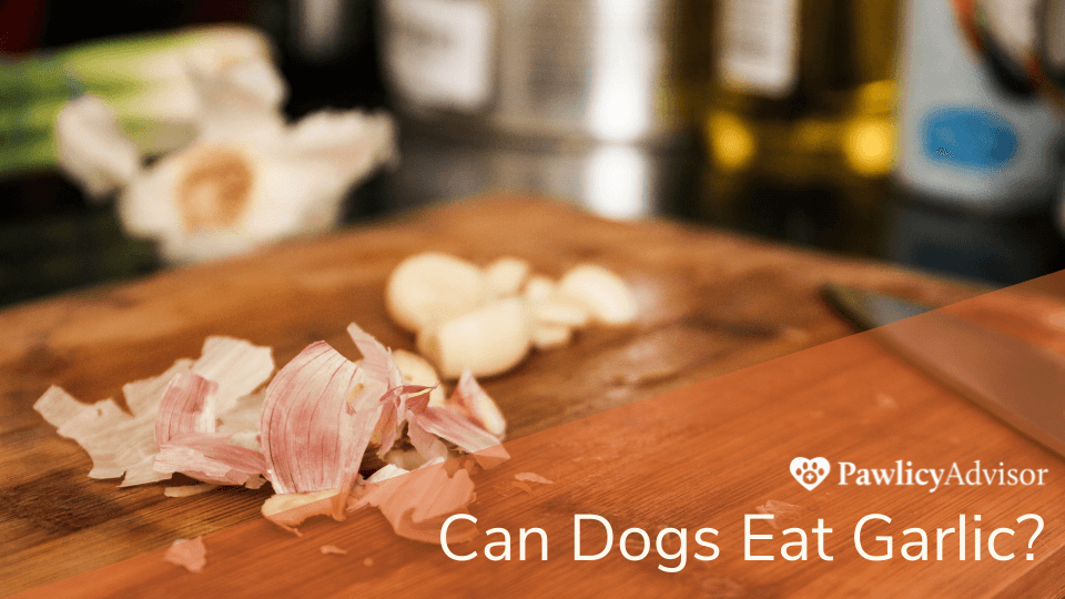 Garlic peeled and diced on cutting board